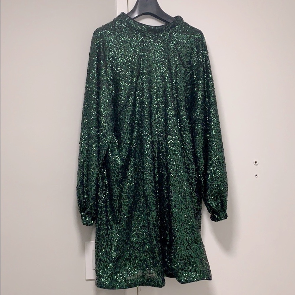 H&M Green Sequined Dress S